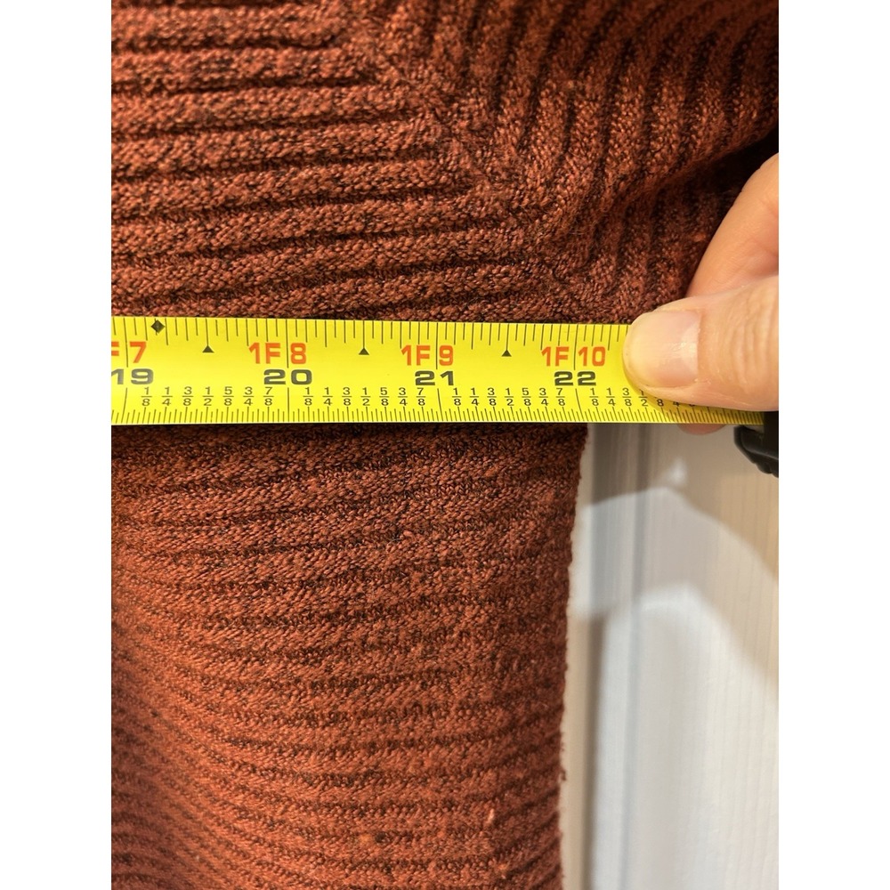 Kuhl Solace Snuggle Up Merino Blend Sweater Sz L Cowl Neck Burnt Orange Casual - Picture 6 of 10